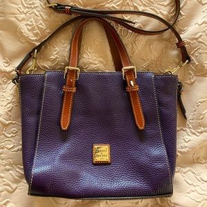 Beautiful authentic leather, rich eggplant shoulder/crossbody Dooney and Bourke.